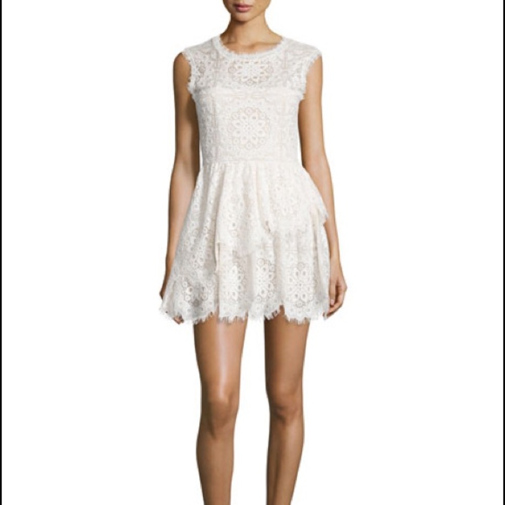 BCBGMAXAZRIA
Charlee Sleeveless Tiered Lace Dress